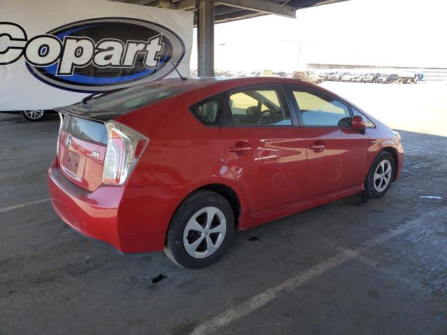 JTDKN3DU8F0442719 - 2015 TOYOTA PRIUS RED photo 3