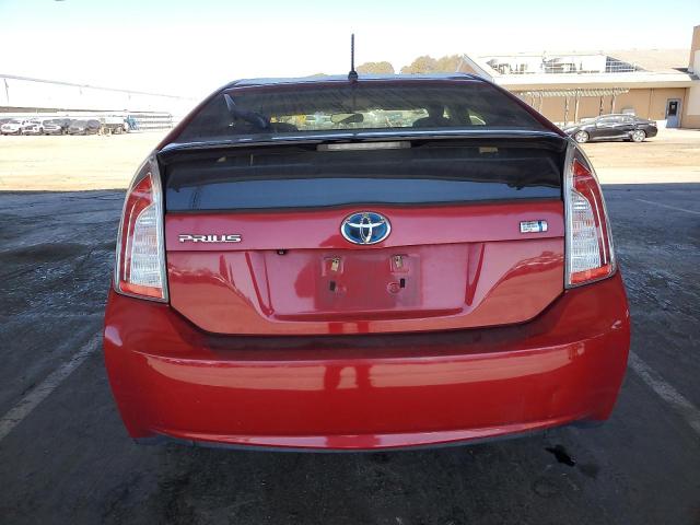 JTDKN3DU8F0442719 - 2015 TOYOTA PRIUS RED photo 6