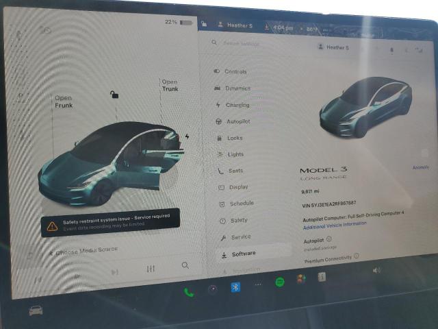 5YJ3E1EA2RF867887 - 2024 TESLA MODEL 3 Մոխրագույն լուսանկար 9