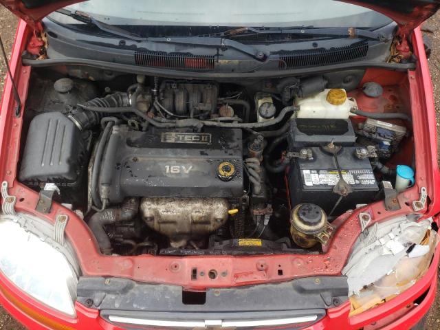 KL1TD666X7B717415 - 2007 CHEVROLET AVEO BASE RED photo 11