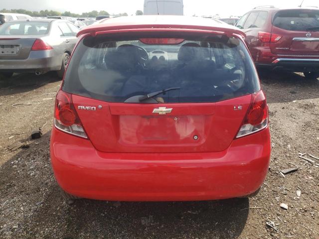 KL1TD666X7B717415 - 2007 CHEVROLET AVEO BASE RED photo 6