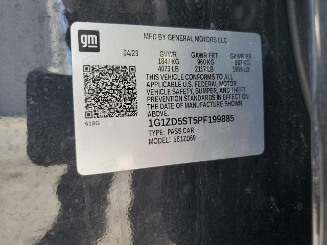 1G1ZD5ST5PF199885 - 2023 CHEVROLET MALIBU LT 灰色 照片 12