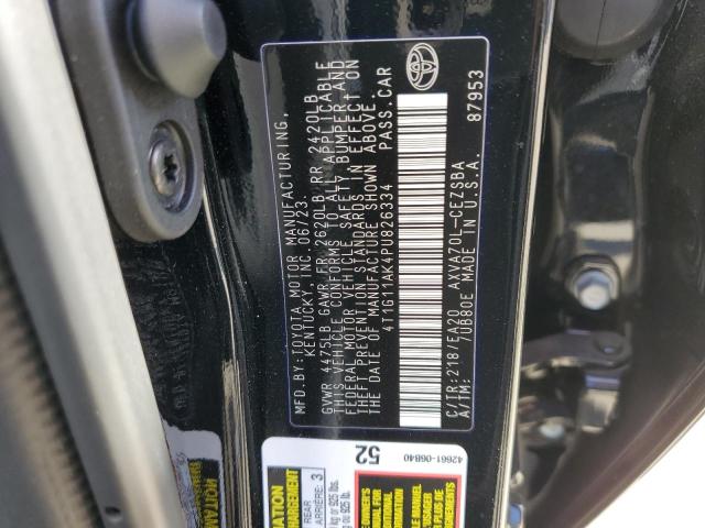 4T1G11AK4PU826334 - 2023 TOYOTA CAMRY SE NIGHT SHADE BLACK photo 12