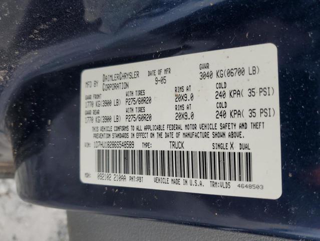 1D7HU18286S548589 - 2006 DODGE RAM 1500 ST BLUE photo 12