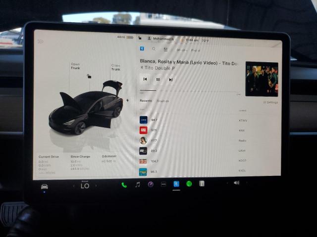 5YJ3E1EA1NF370906 - 2022 TESLA MODEL 3 BLACK photo 9