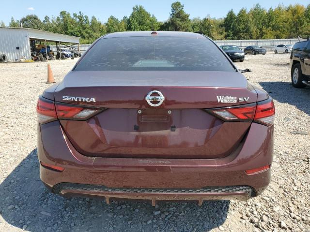 3N1AB8CV1LY276608 - 2020 NISSAN SENTRA SV MAROON photo 6