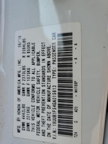 19UUB1F54GA015613 - 2016 ACURA TLX TECH WHITE photo 12