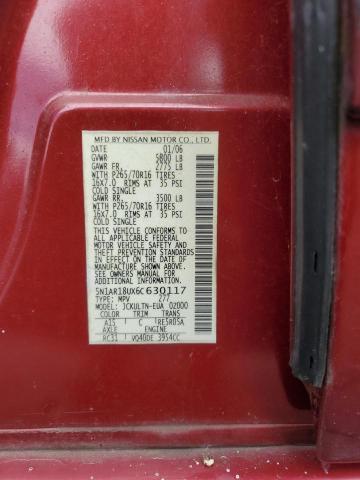 5N1AR18UX6C630117 - 2006 NISSAN PATHFINDER LE MAROON photo 13