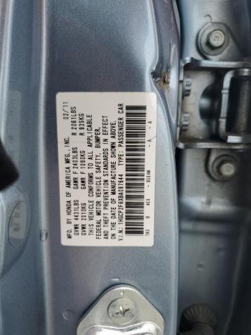 1HGCP2F8XBA097644 - 2011 HONDA ACCORD EXL BLUE photo 12