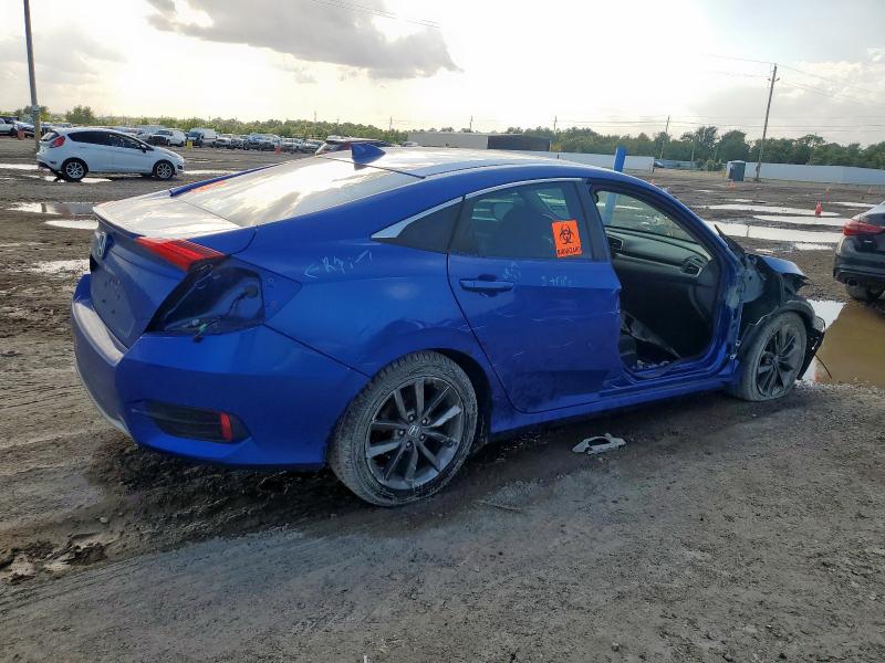 19XFC1F32LE021615 - 2020 HONDA CIVIC EX BLUE photo 3