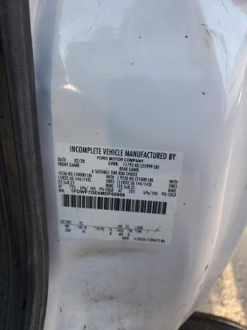 1FDWF7DE6MDF00956 - 2021 FORD F750 SUPER DUTY WHITE photo 10