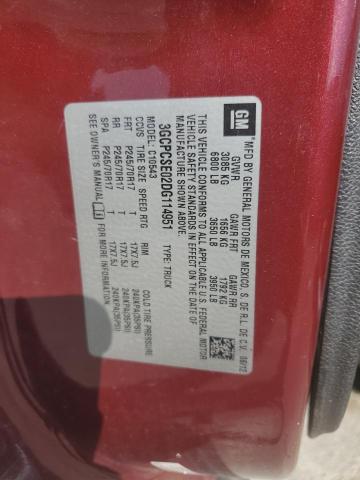 3GCPCSE02DG114951 - 2013 CHEVROLET SILVERADO C1500 LT 勃艮第红 照片 12