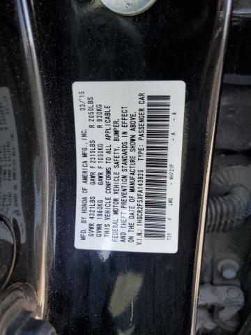 1HGCR2F5XFA143835 - 2015 HONDA ACCORD SPORT BLACK photo 12