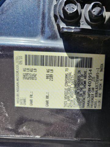 1N4AL2AP3BN403954 - 2011 NISSAN ALTIMA BASE GRAY photo 12