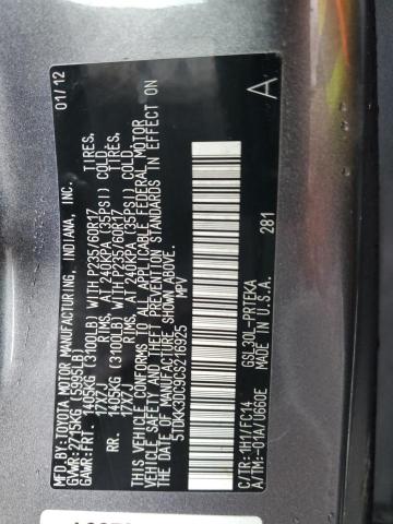 5TDKK3DC9CS216925 - 2012 TOYOTA SIENNA LE BROWN photo 14