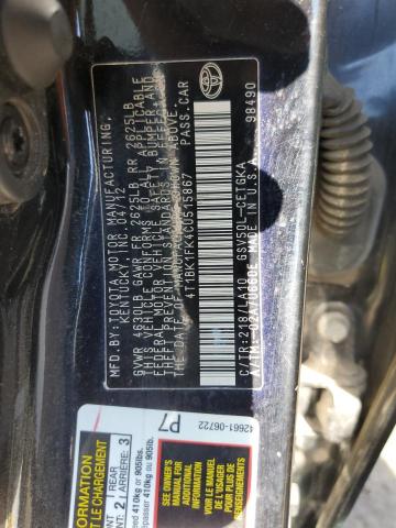 4T1BK1FK4CU515867 - 2012 TOYOTA CAMRY SE BLACK photo 12