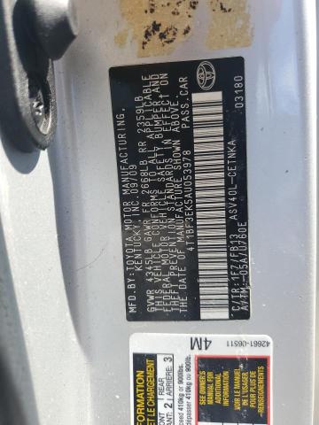 4T1BF3EK5AU053978 - 2010 TOYOTA CAMRY BASE SILVER photo 12