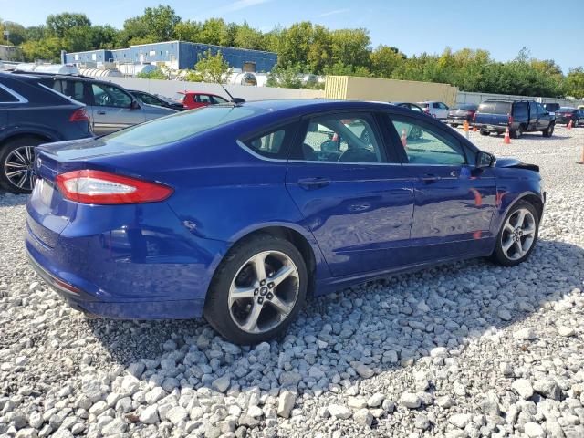 3FA6P0H74GR164147 - 2016 FORD FUSION SE BLUE photo 3