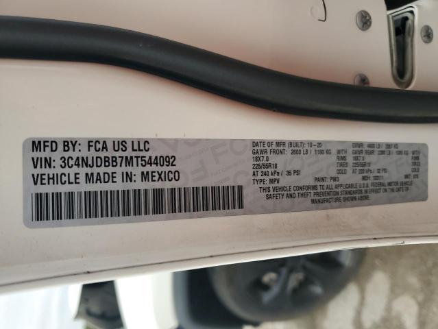 3C4NJDBB7MT544092 - 2021 JEEP COMPASS LATITUDE Weiß Foto 14