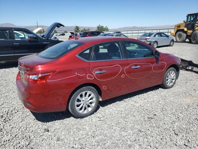 3N1AB7AP4KY274672 - 2019 NISSAN SENTRA S RED photo 3