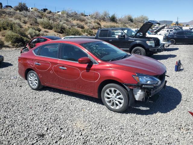 3N1AB7AP4KY274672 - 2019 NISSAN SENTRA S RED photo 4