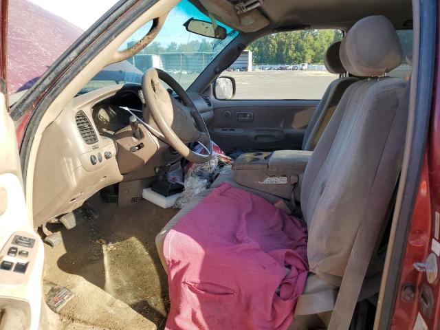 5TBRT3410YS087662 - 2000 TOYOTA TUNDRA ACCESS CAB წითელი ფოტო 7