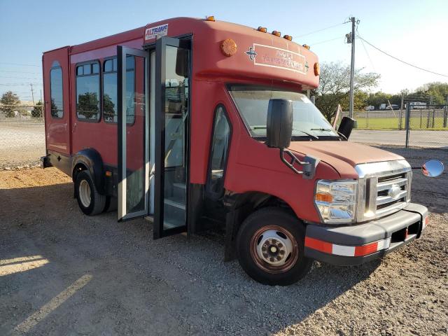 1FDEE3FL1EDA46457 - 2014 FORD ECONOLINE E350 SUPER DUTY CUTAWAY VAN RED photo 4