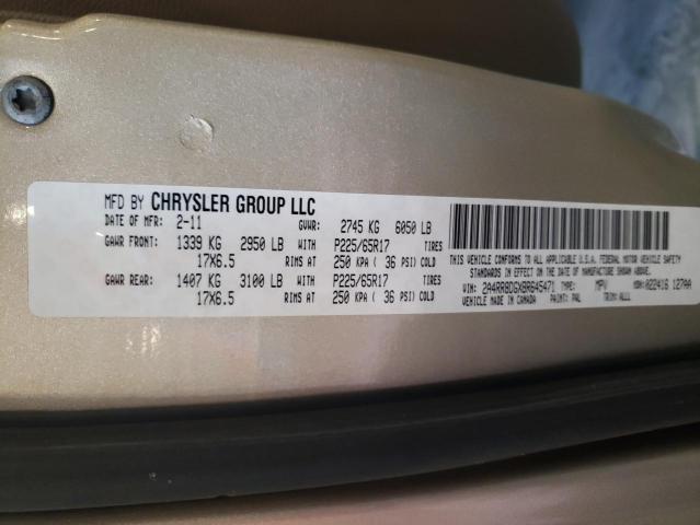 2A4RR8DGXBR645471 - 2011 CHRYSLER TOWN & COU TOURING L GOLD photo 13