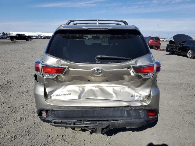 5TDJKRFH2FS163657 - 2015 TOYOTA HIGHLANDER XLE GOLD photo 6