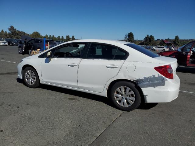 19XFB2F51CE009787 - 2012 HONDA CIVIC LX WHITE photo 2