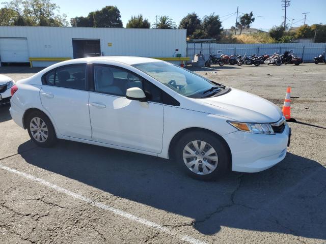 19XFB2F51CE009787 - 2012 HONDA CIVIC LX WHITE photo 4