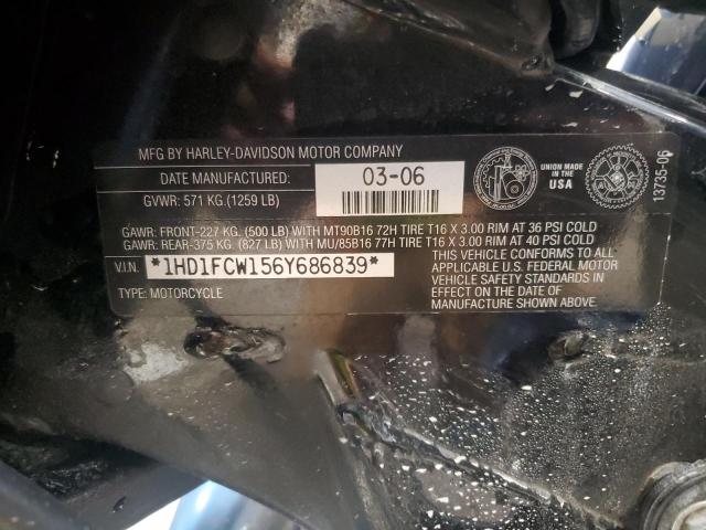 1HD1FCW156Y686839 - 2006 HARLEY-DAVIDSON FLHTCUI 蓝色 照片 9