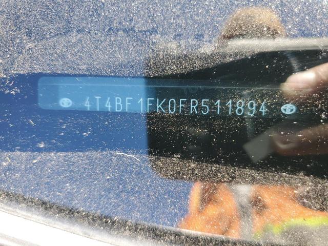 4T4BF1FK0FR511894 - 2015 TOYOTA CAMRY LE BLUE photo 13