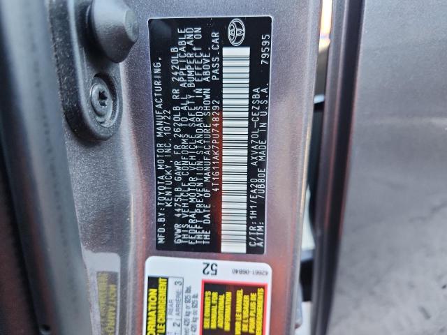 4T1G11AK7PU748292 - 2023 TOYOTA CAMRY SE NIGHT SHADE GRAY photo 13