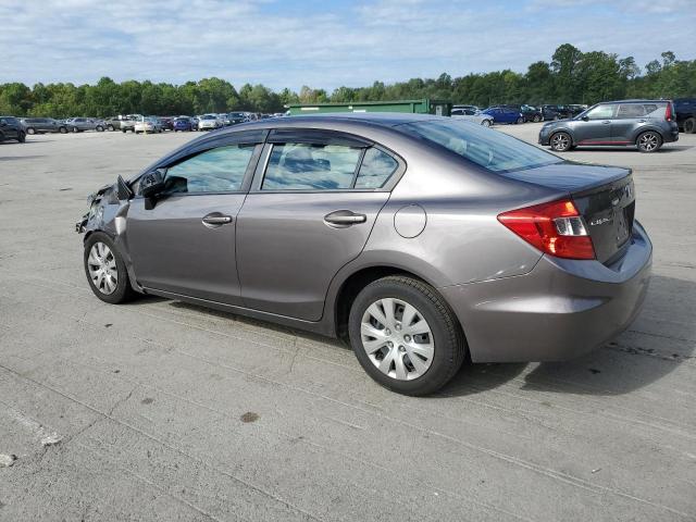 19XFB2F51CE364975 - 2012 HONDA CIVIC LX GRAY photo 2