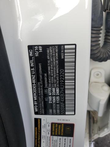 55SWF4KB7HU192320 - 2017 MERCEDES-BENZ C 300 4MATIC WHITE photo 12