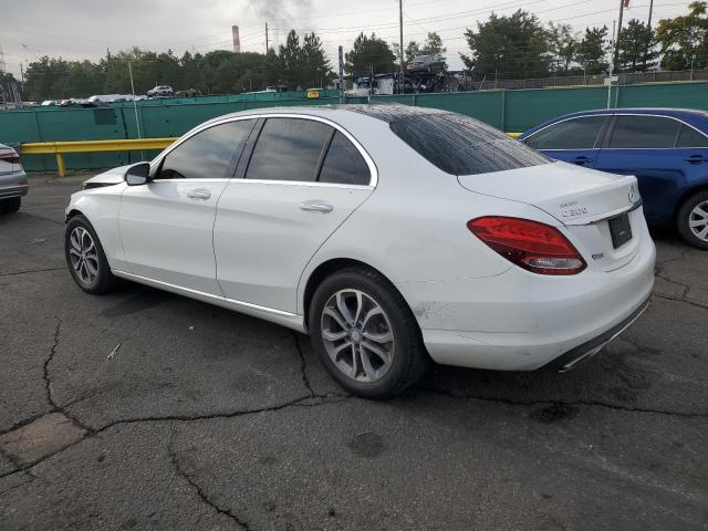 55SWF4KB7HU192320 - 2017 MERCEDES-BENZ C 300 4MATIC WHITE photo 2