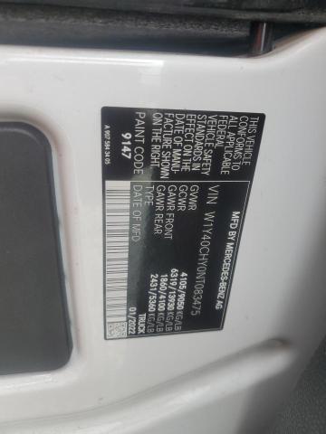 W1Y40CHY0NT083475 - 2022 MERCEDES-BENZ SPRINTER 2500 WHITE photo 13