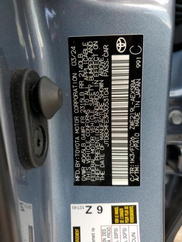 JTDBCMFE3R3053104 - 2024 TOYOTA COROLLA LE 蓝色 照片 12