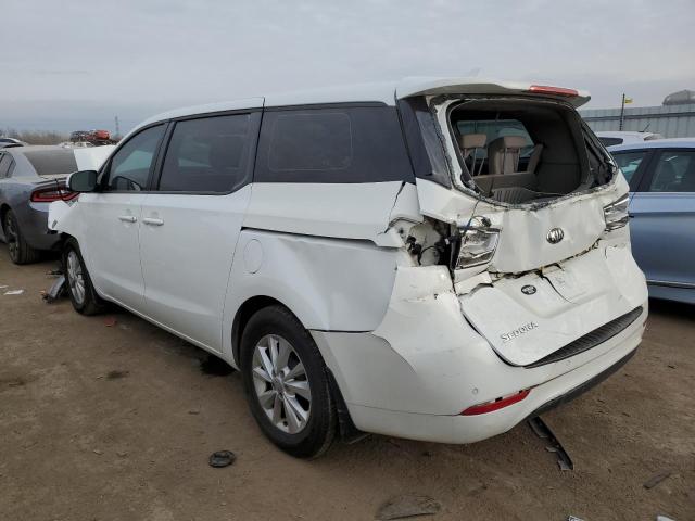 KNDMA5C17F6031865 - 2015 KIA SEDONA L WHITE photo 2