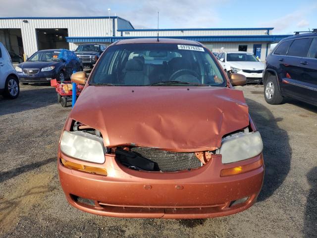 KL1TD66667B779281 - 2007 CHEVROLET AVEO BASE ORANGE photo 5