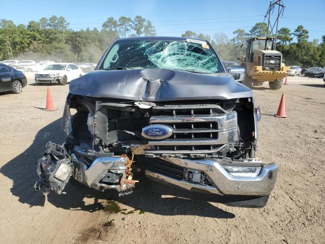 1FTEW1C52MFB06809 - 2021 FORD F150 SUPERCREW GRAY photo 5