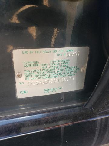 JF1SG65635H715177 - 2005 SUBARU FORESTER 2.5XS შავი ფოტო 12