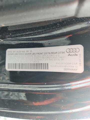 WAUCGAFH5BN005810 - 2011 AUDI S5 PREMIUM PLUS أسود صورة 12