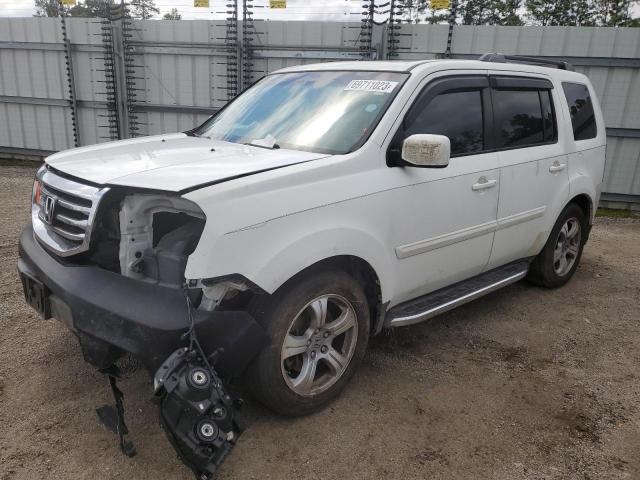 5FNYF3H70EB024375 - 2014 HONDA PILOT EXLN WHITE photo 1