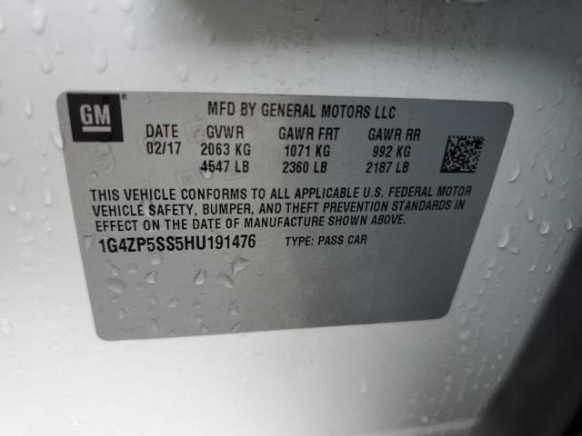 1G4ZP5SS5HU191476 - 2017 BUICK LACROSSE ESSENCE თეთრი ფოტო 12