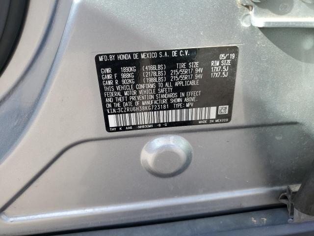 3CZRU6H38KG723181 - 2019 HONDA HR-V LX SILVER photo 14