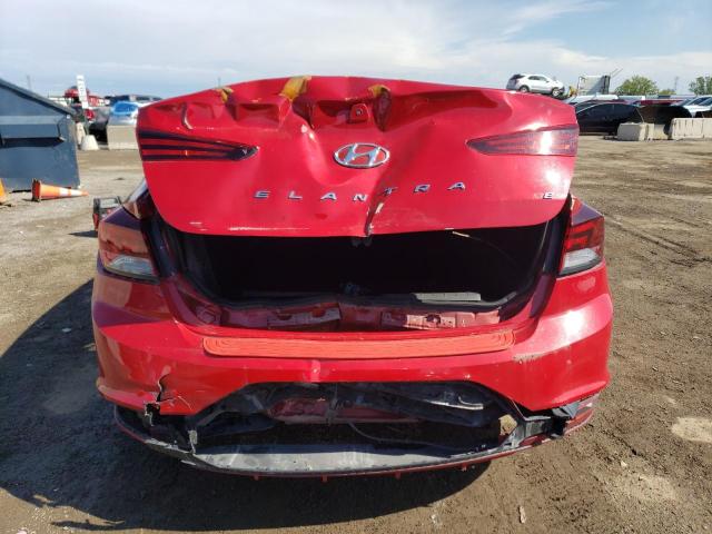 5NPD74LF2KH494386 - 2019 HYUNDAI ELANTRA SE RED photo 6