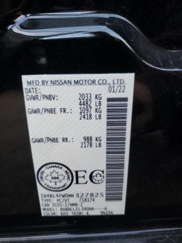 1N4BL4FW0NN327825 - 2022 NISSAN ALTIMA PLATINUM BLACK photo 13