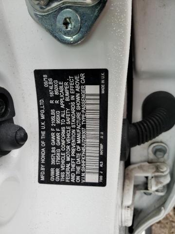 SHHFK7H45JU239307 - 2018 HONDA CIVIC SPORT 白色 照片 12
